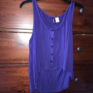 H&M button-down high-low tank